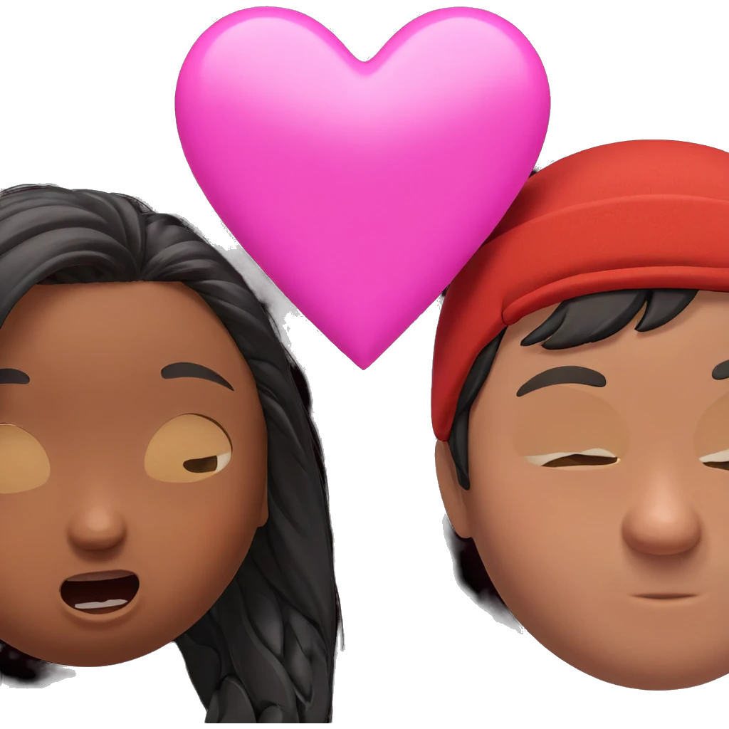 heartwarming moment between friends emoji