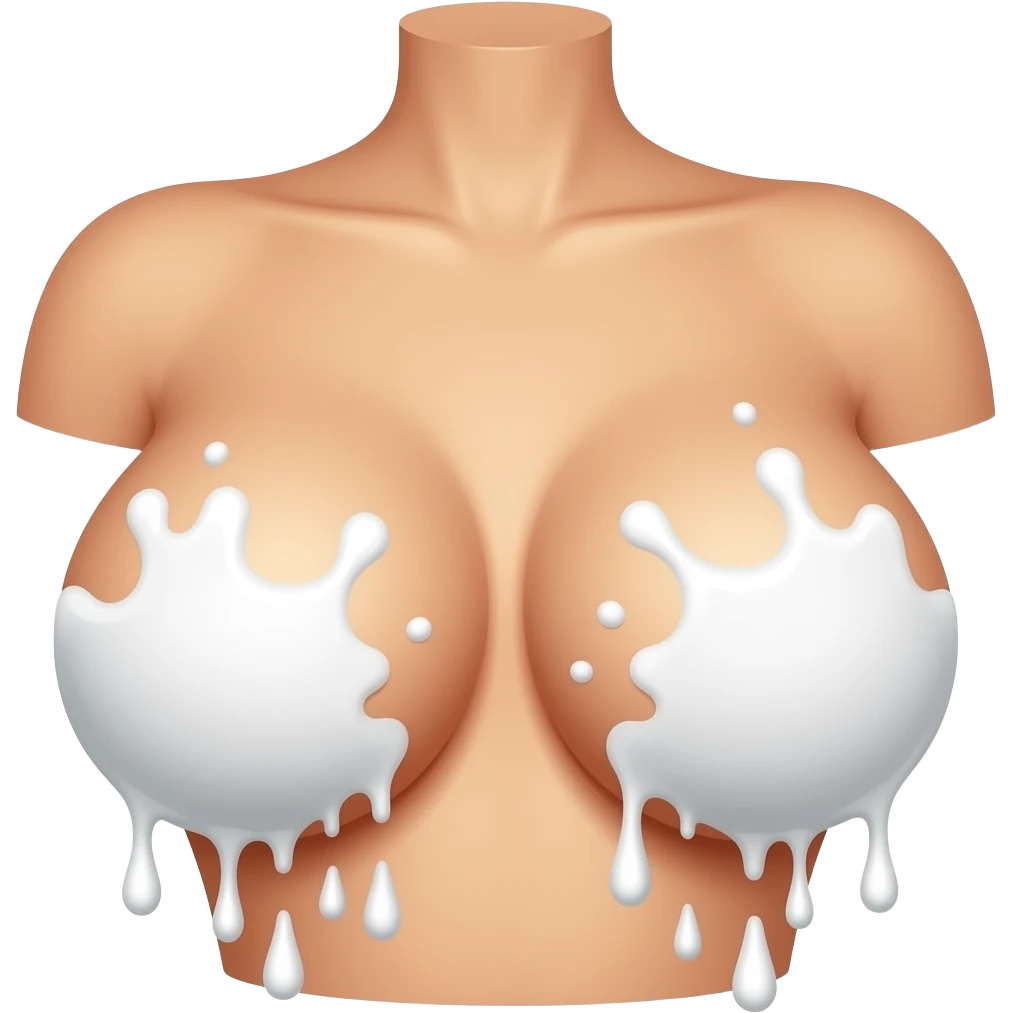 Just boobs naked witb milk coming out emoji