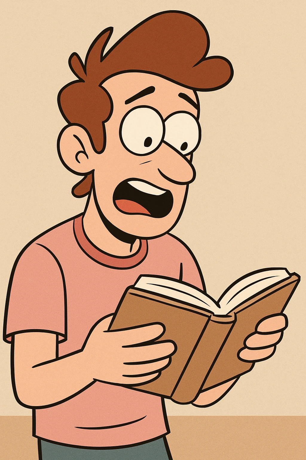 open book flat toon style emoji