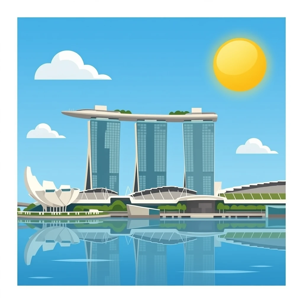 Marina Bay Sands resort In singapore in gold emoji