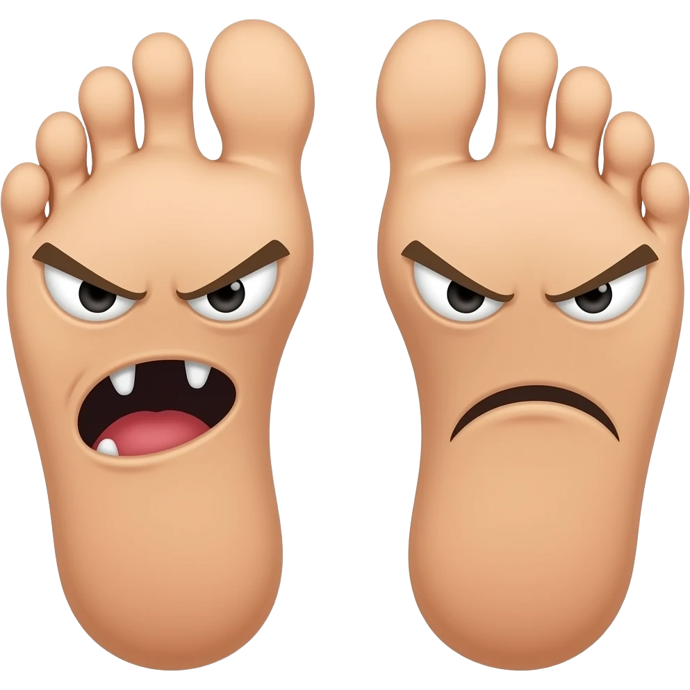 evil ugly feet emoji