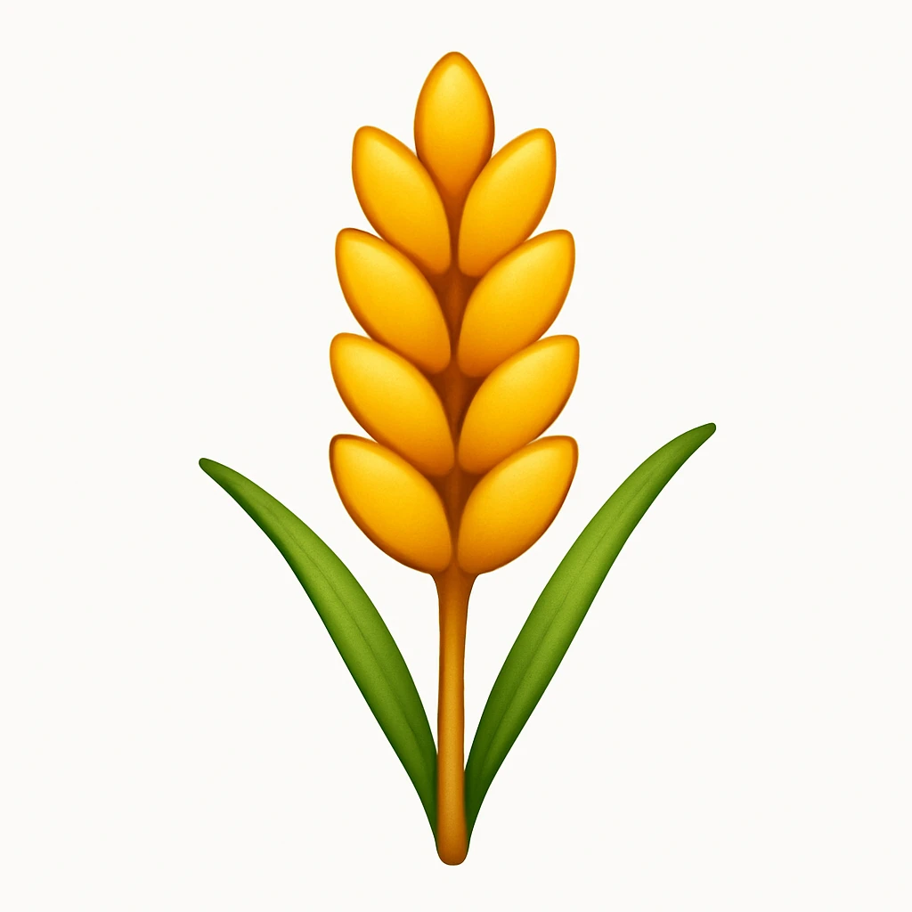 Сгенерируй мне эту пшеницу в стиле емодзи  emoji