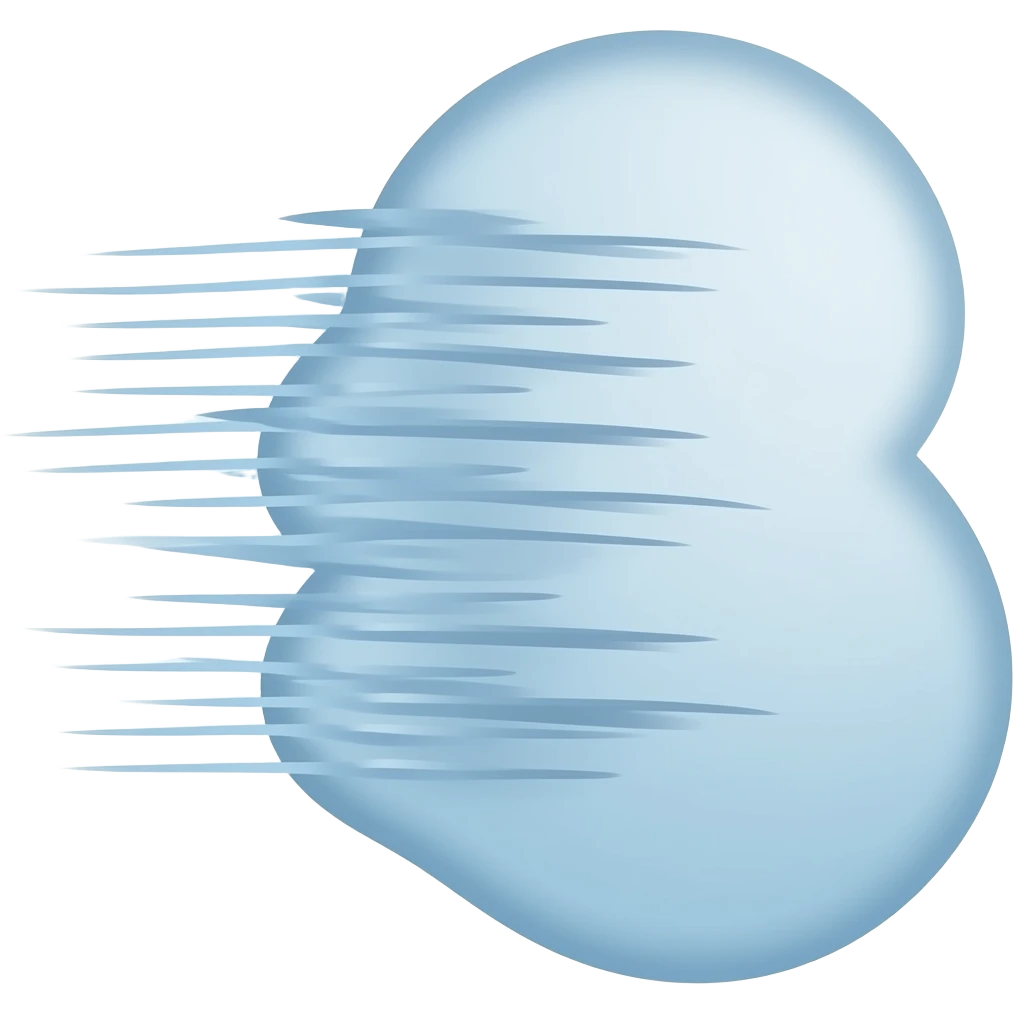 Wind illustrated as lines emoji