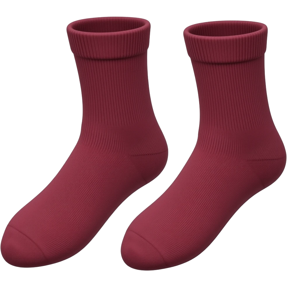 burgundy fine pair socks emoji