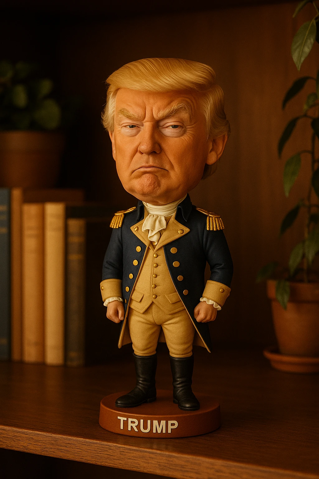 Надменный Трамп в образе Джорджа Вашингтона emoji