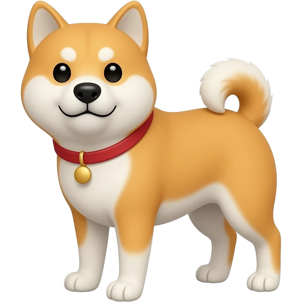 Hachiko dog in chibi cute animation saying good morning emoji