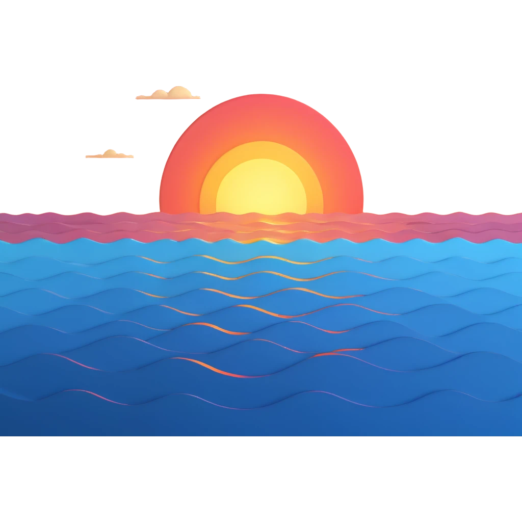 ocean sunset horizon emoji