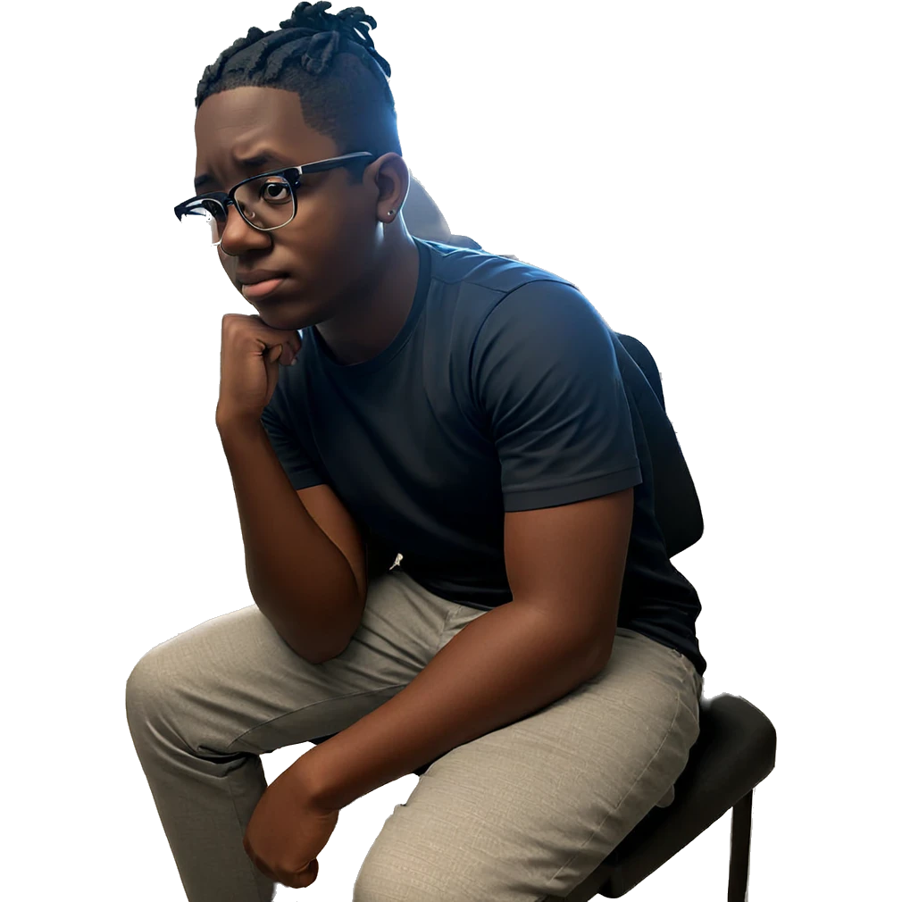 boy sitting by the window emoji