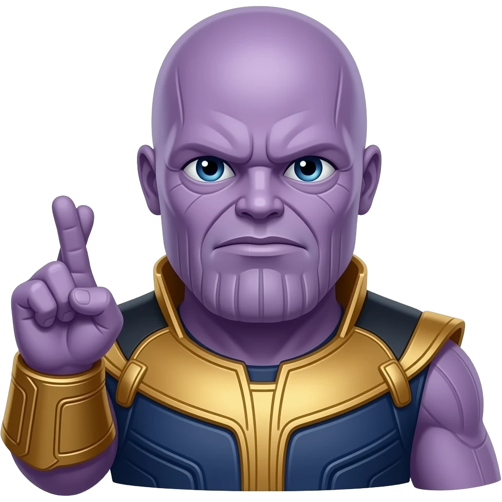 thanos crossed fingers emoji