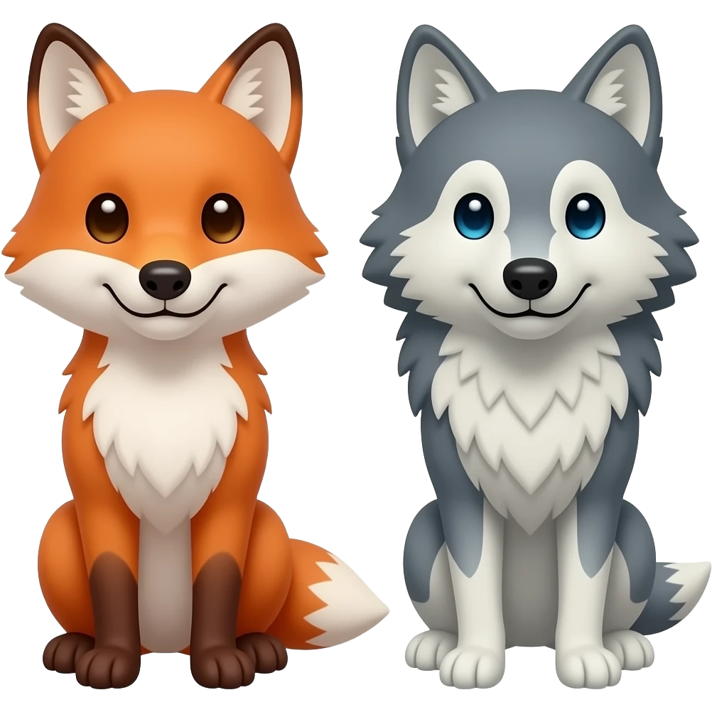 🦊 + 🐺 emoji