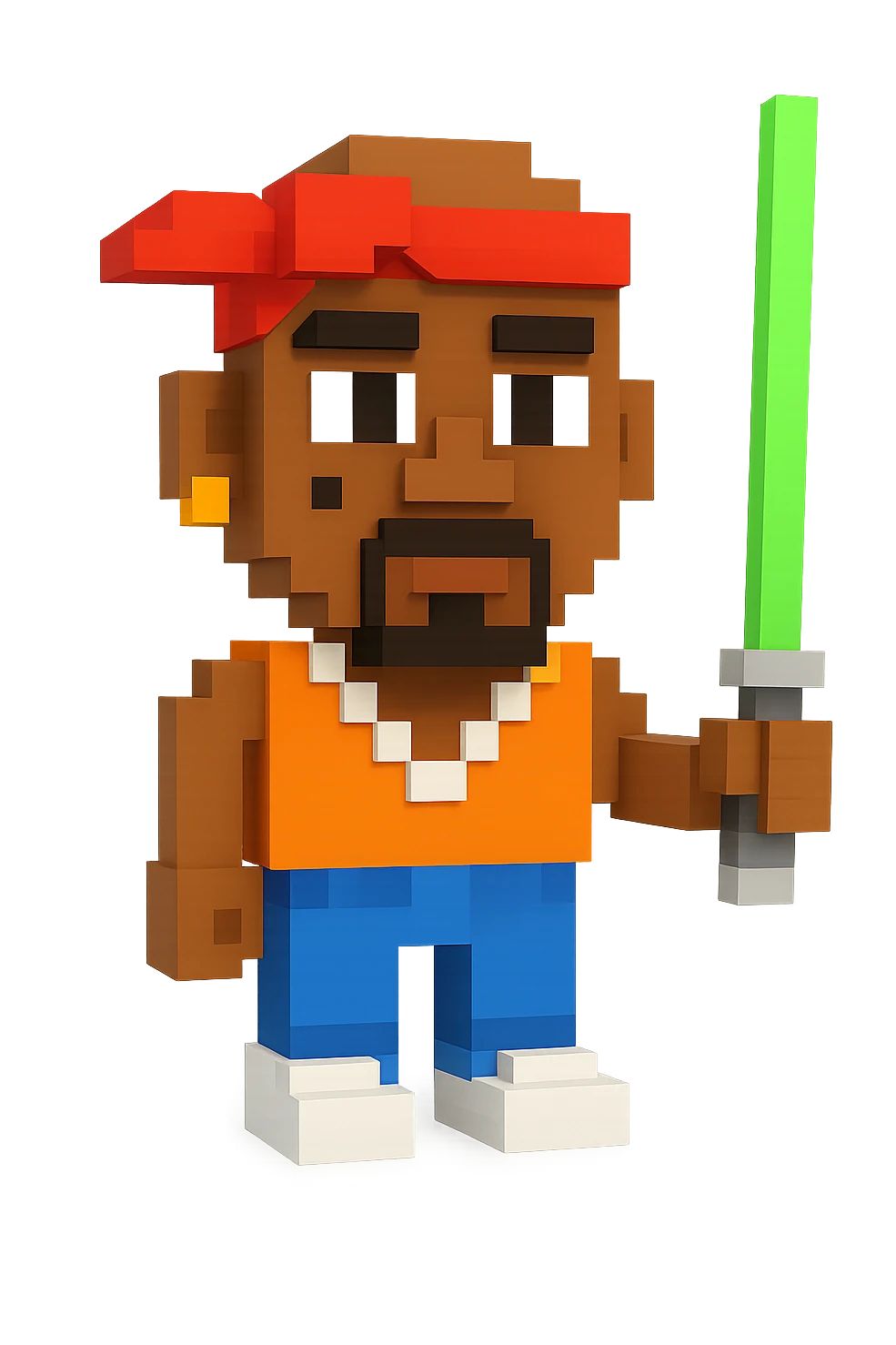 репер 2Pac с джедайским мечем, no background  emoji