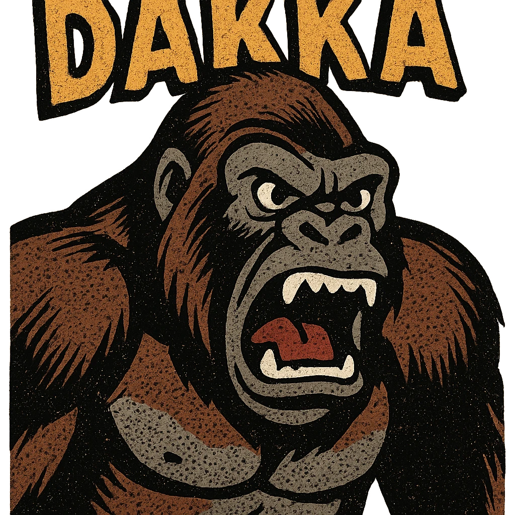 an angry gorilla with the name DAKKA above it emoji