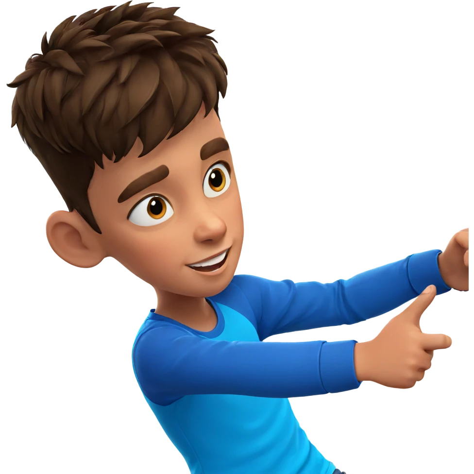 smiling boy on white background emoji