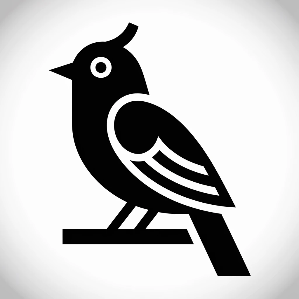 Cuckoo icon black silhouette emoji