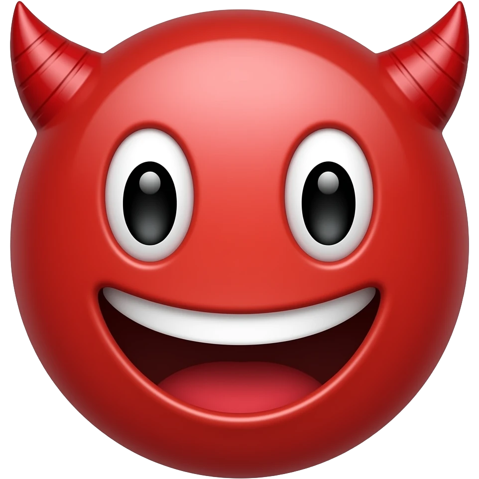 naughty devil smile emoji