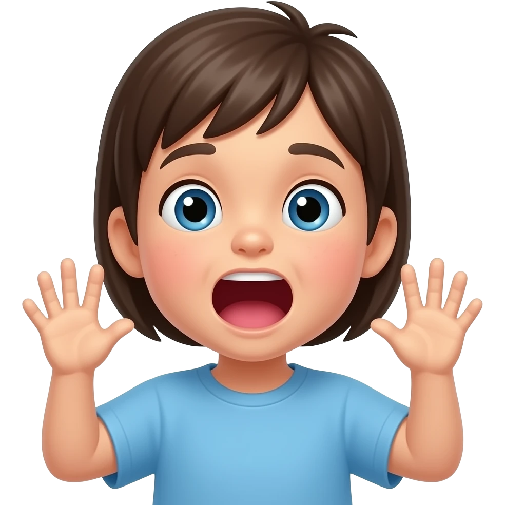 child at dentist screaming emoji