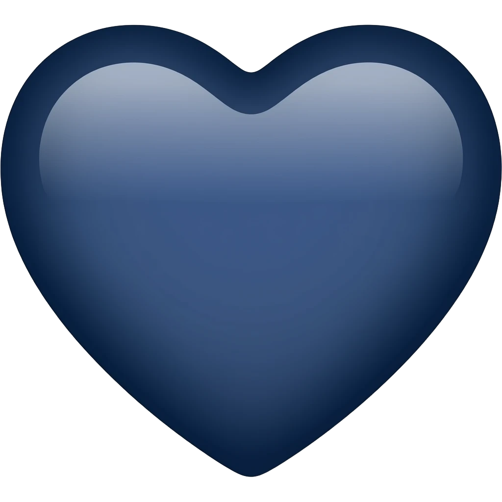 Navy blue heart emoji  small size for copy paste emoji