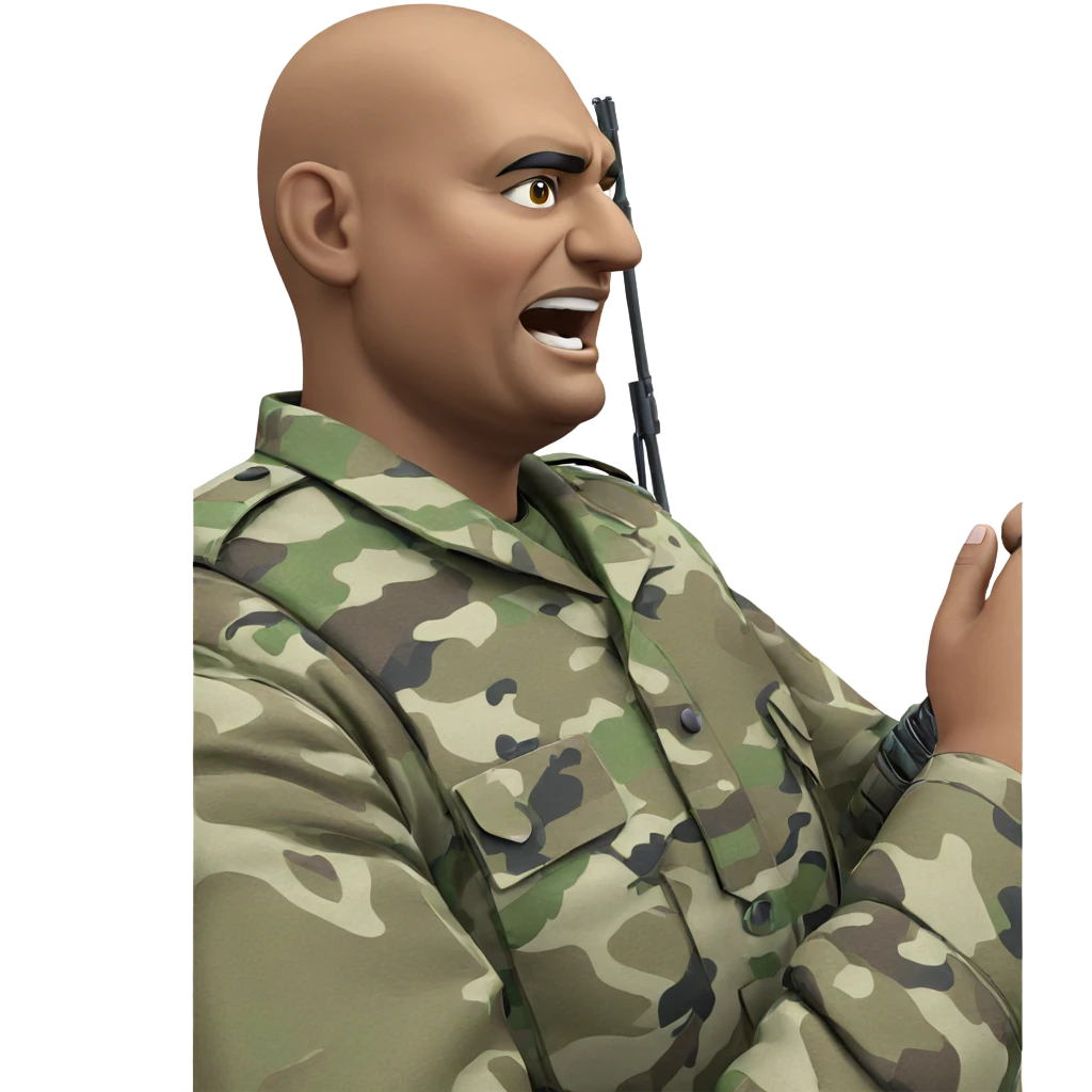 military soldier in camouflage emoji