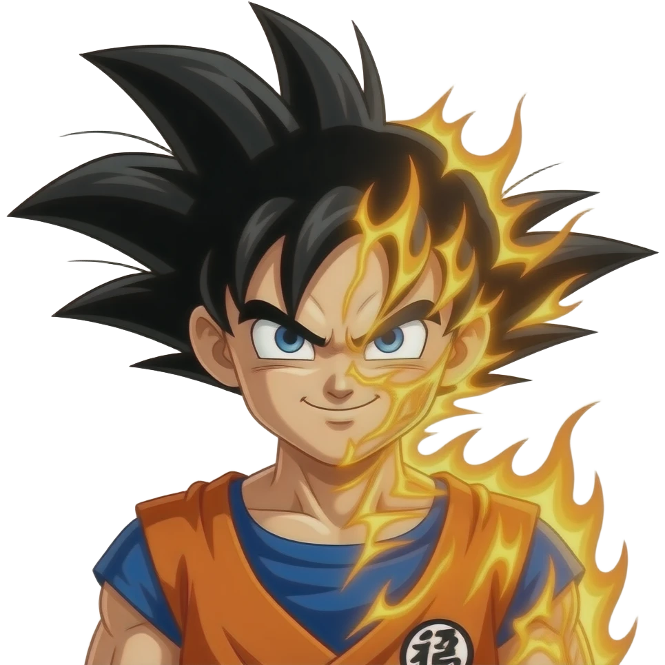 Goku Transforming emoji