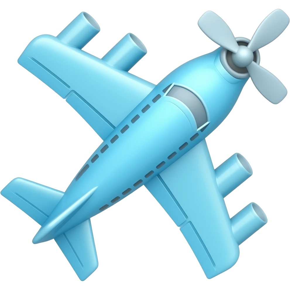 Light blue Airplane emoji