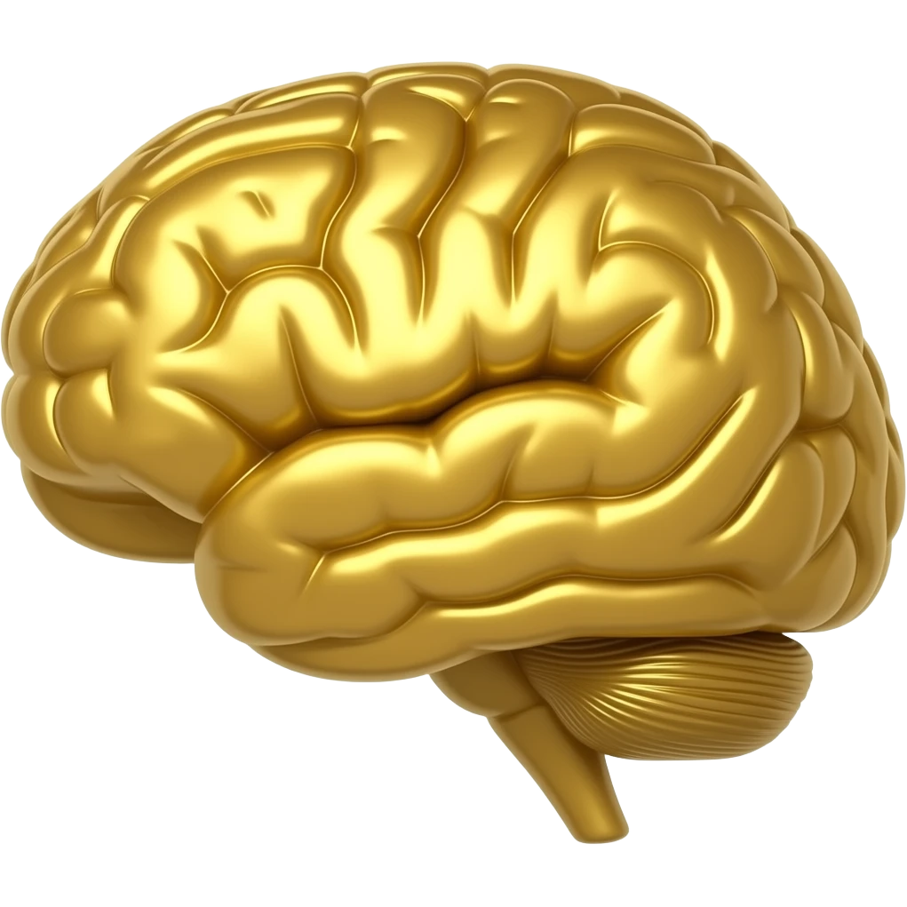gold brain emoji