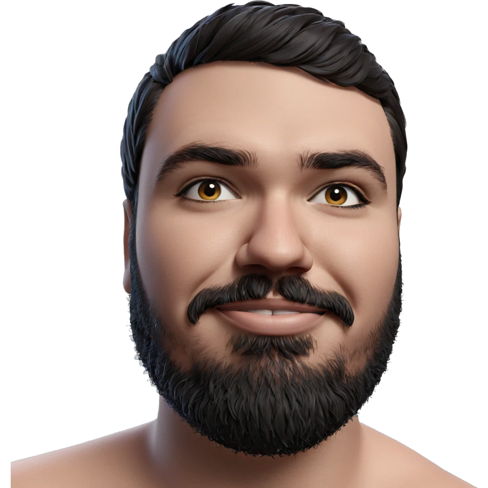 realistic male portrait with beard emoji