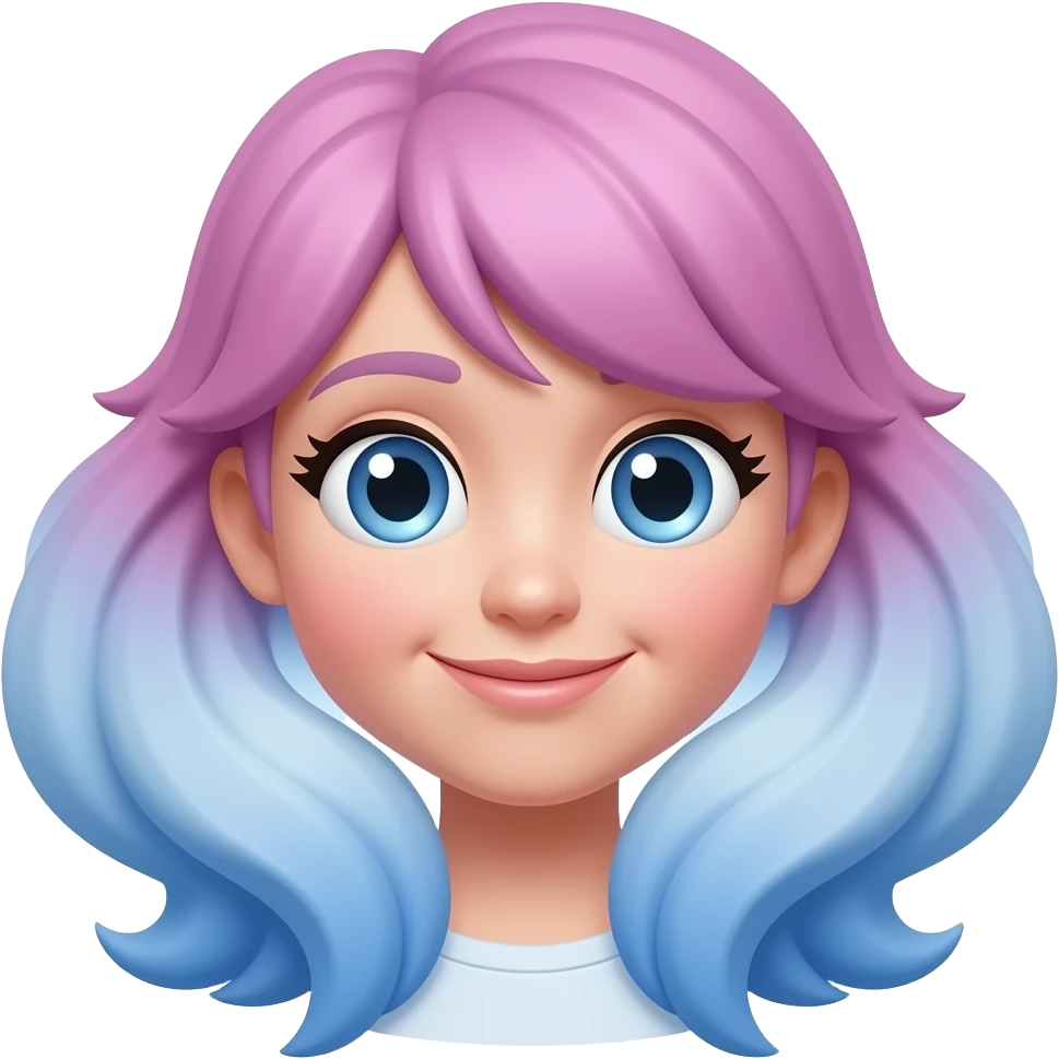 Rosa azul estilo comic emoji