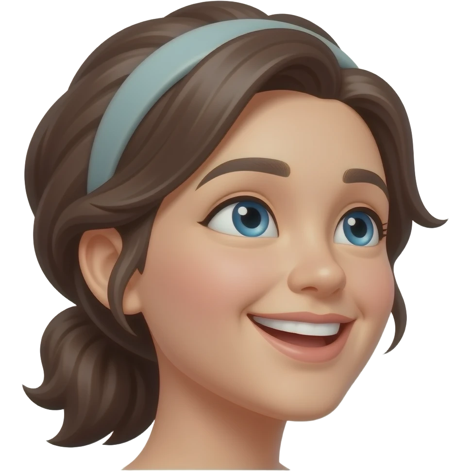 One emoji look the Sky with smile emoji