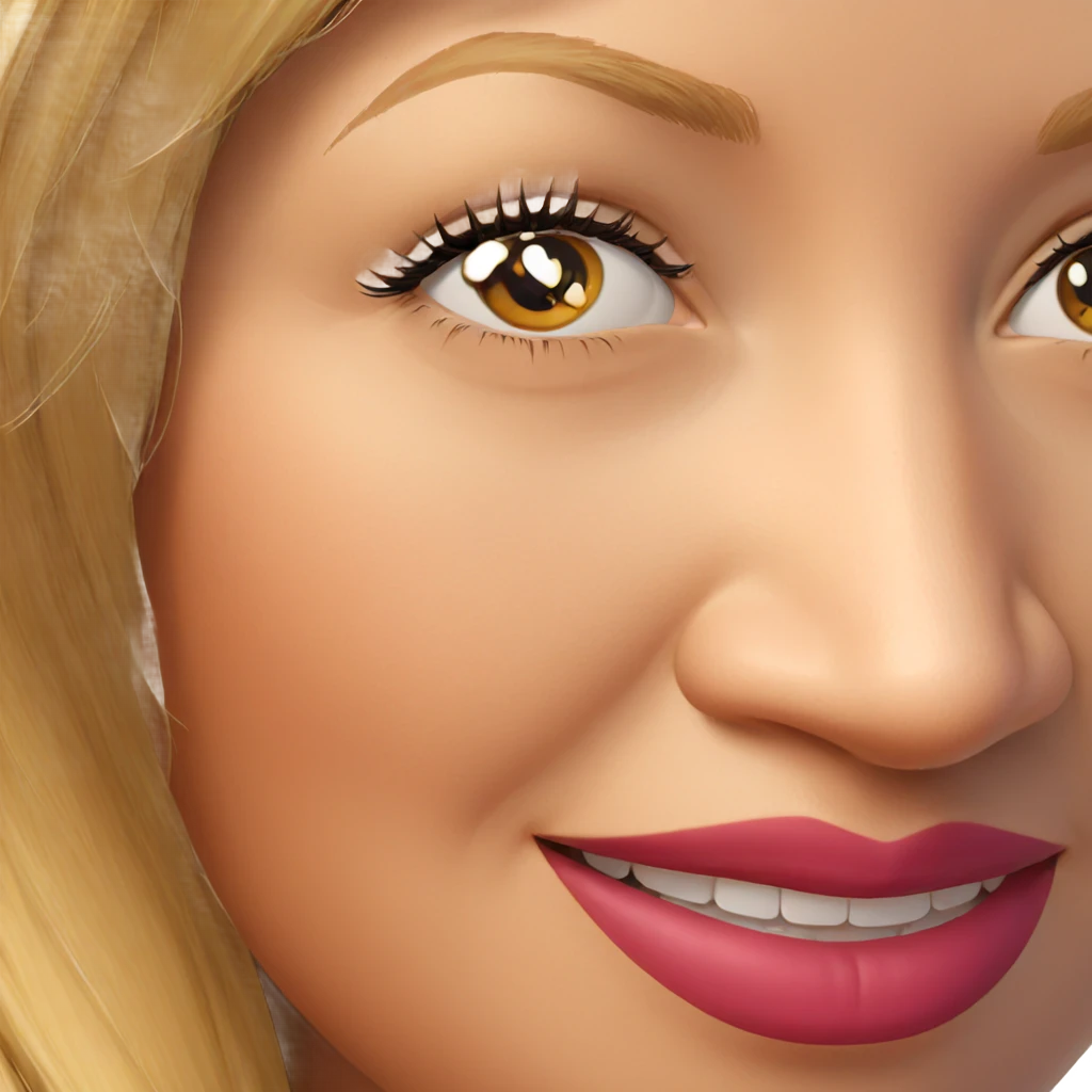 blonde girl close up portrait emoji