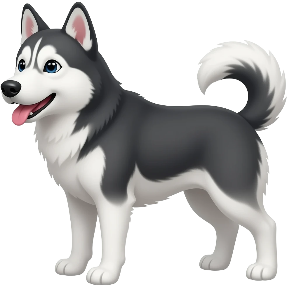 Un perro husky emoji