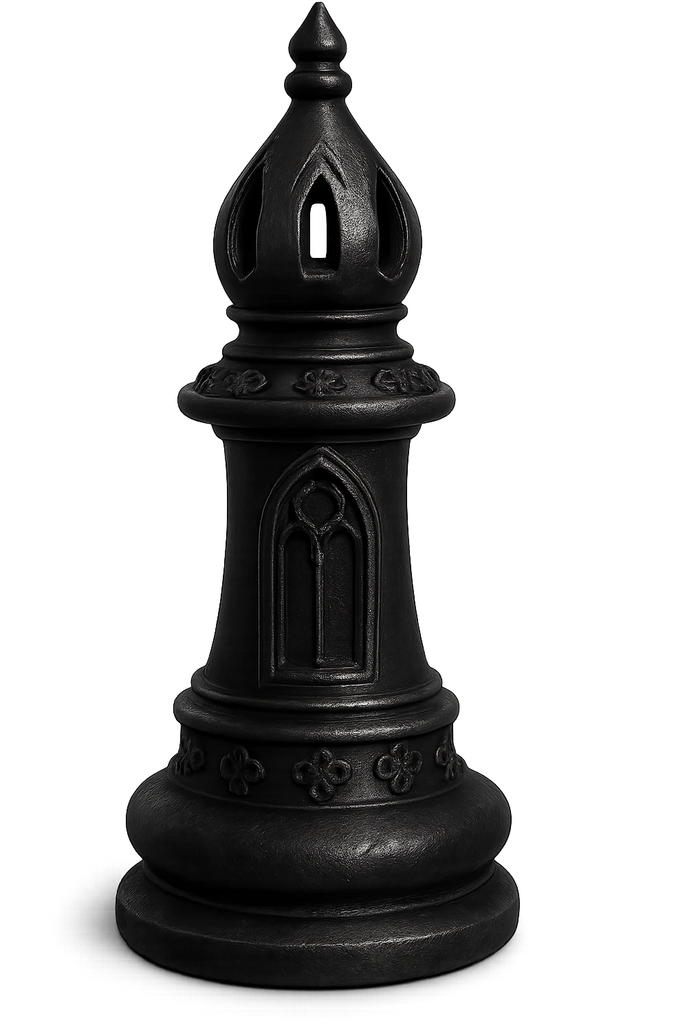 goth black chess bishop, no background emoji
