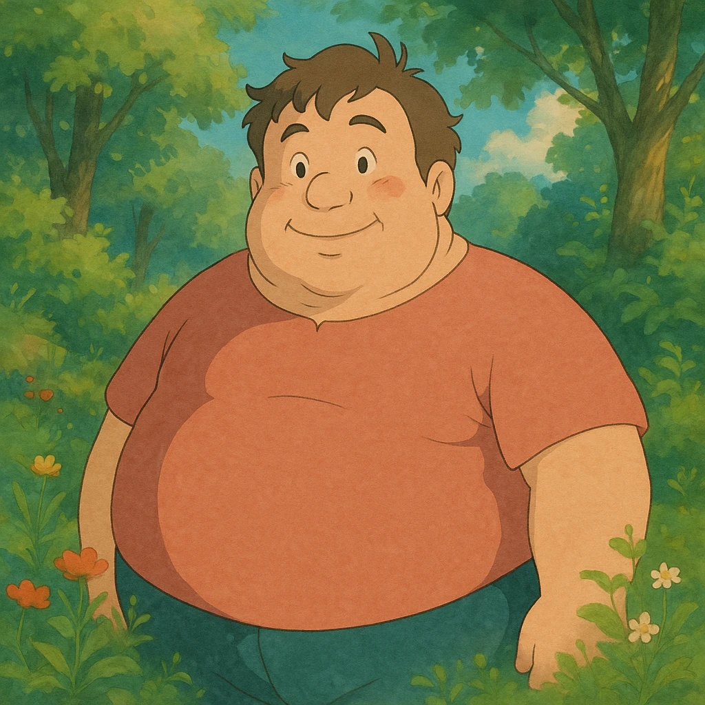 fat guy emoji