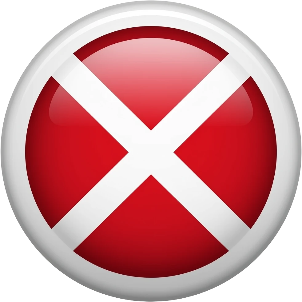 A red circle with a line, representing a stop sign or ban symbol. Commonly used for prohibition or restriction warnings. emoji