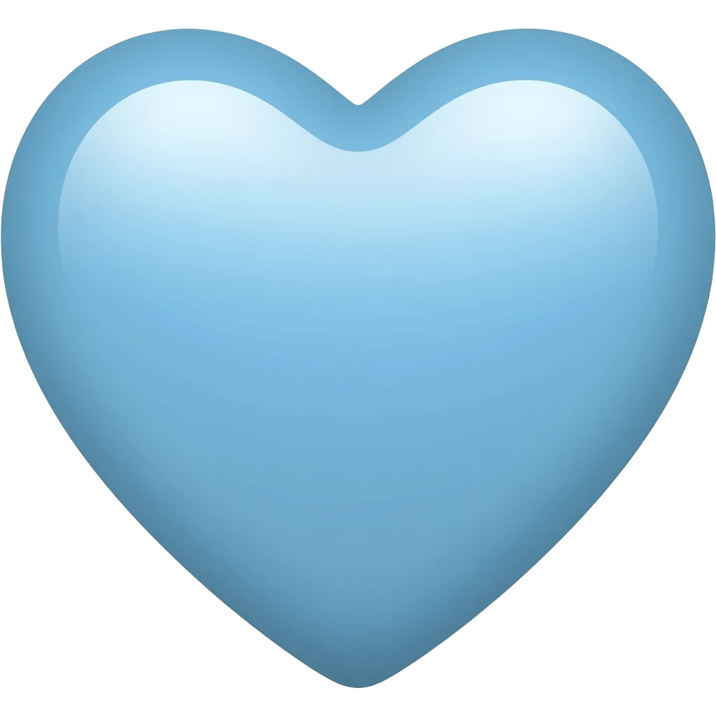 coração azulzinho claro emoji