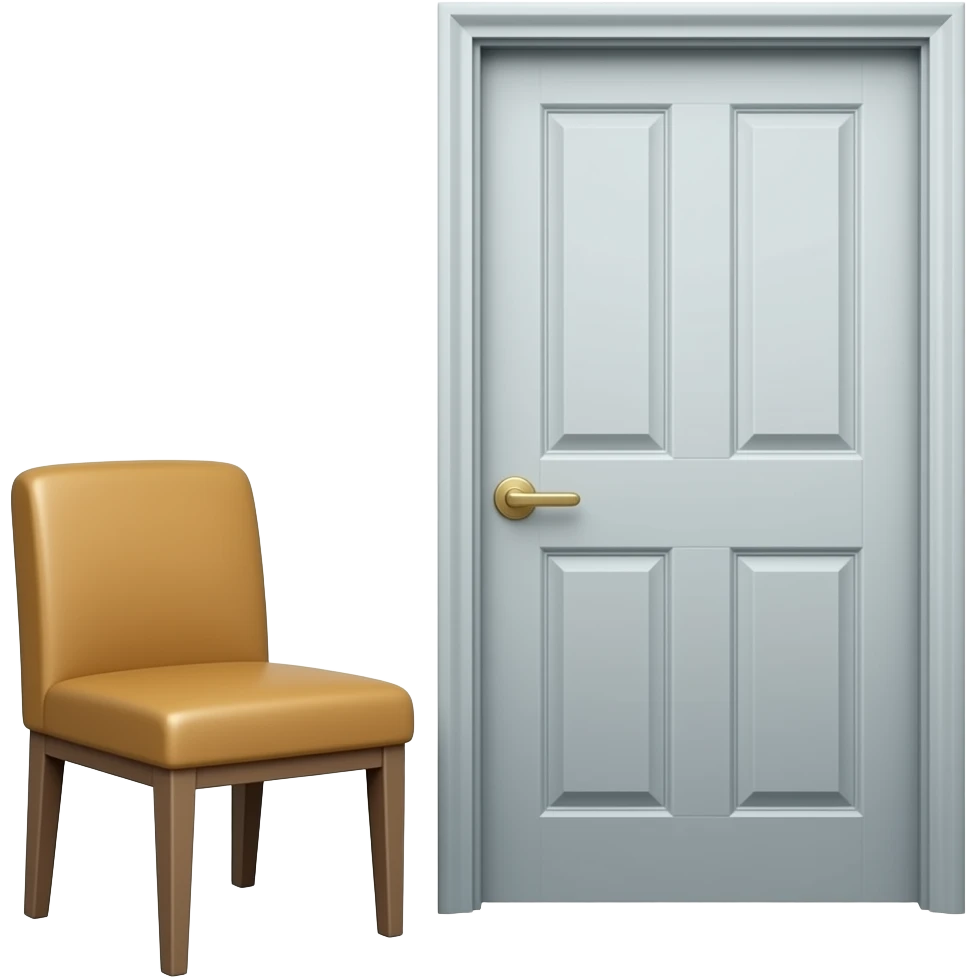 кресло около двери emoji