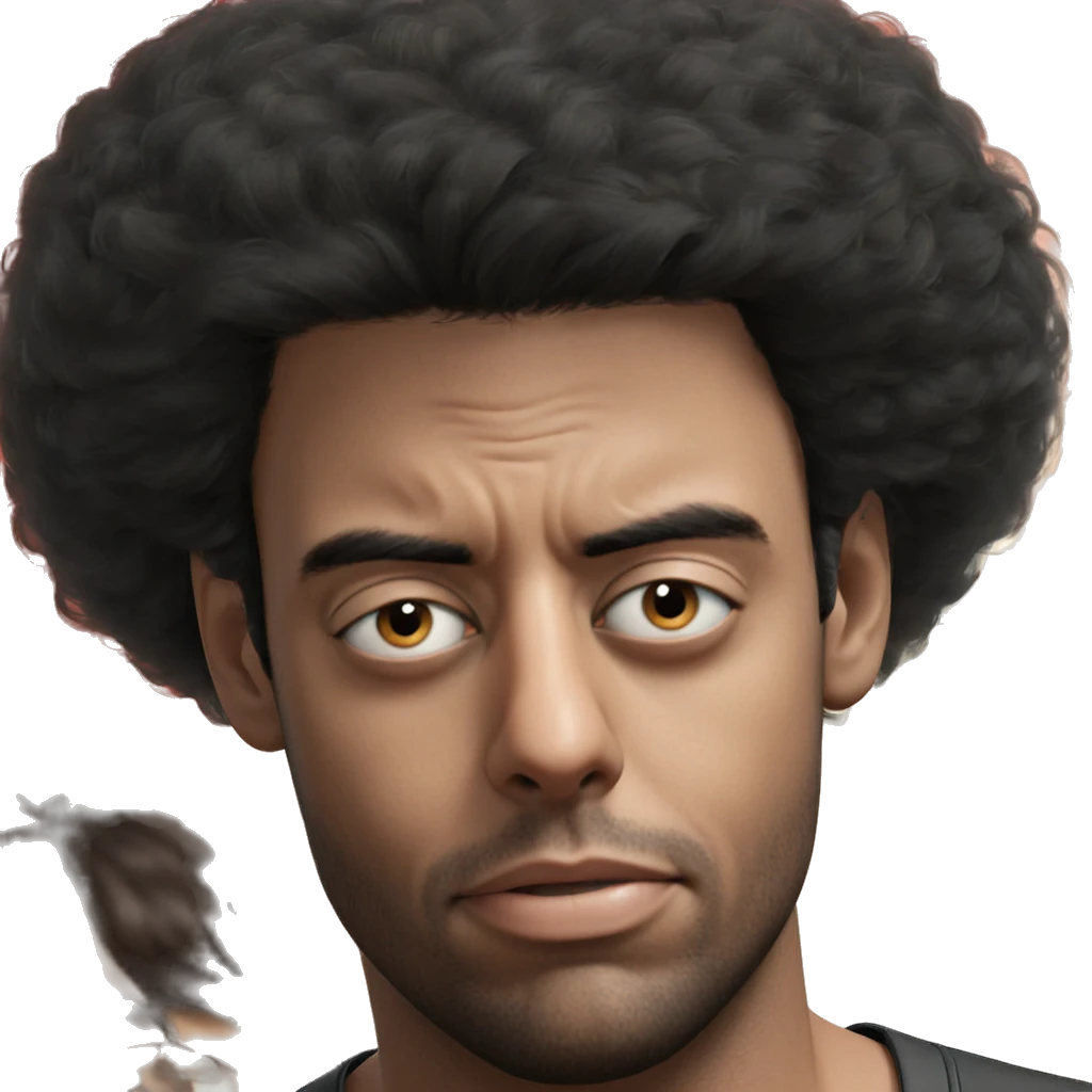 portrait of a black haired man emoji