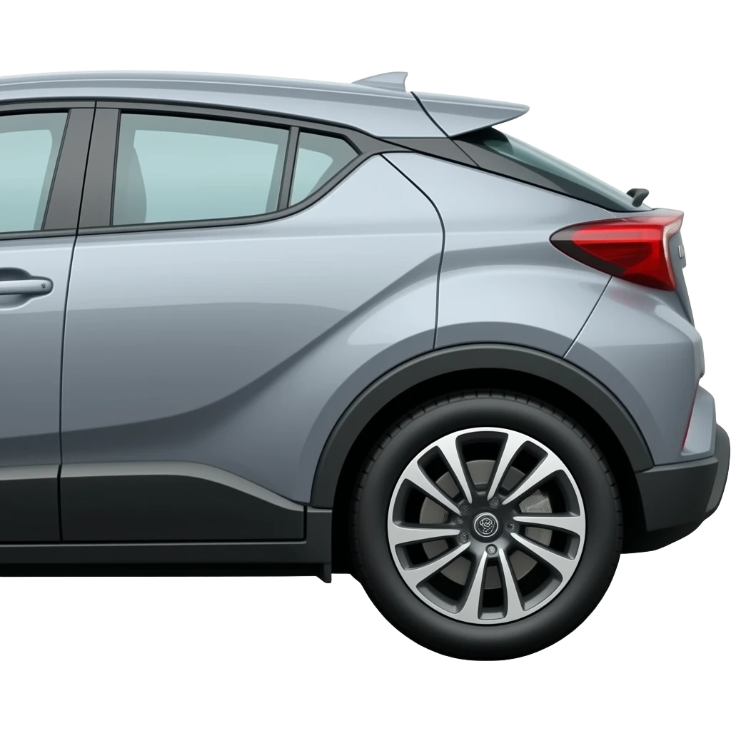 Grey toyota raize car side view emoji