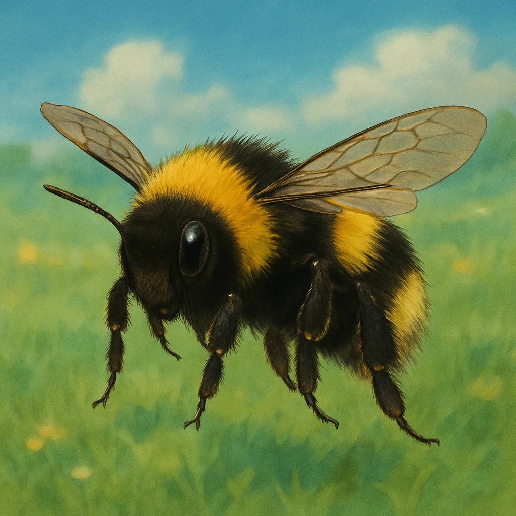 realistic-ish bumblebee emoji