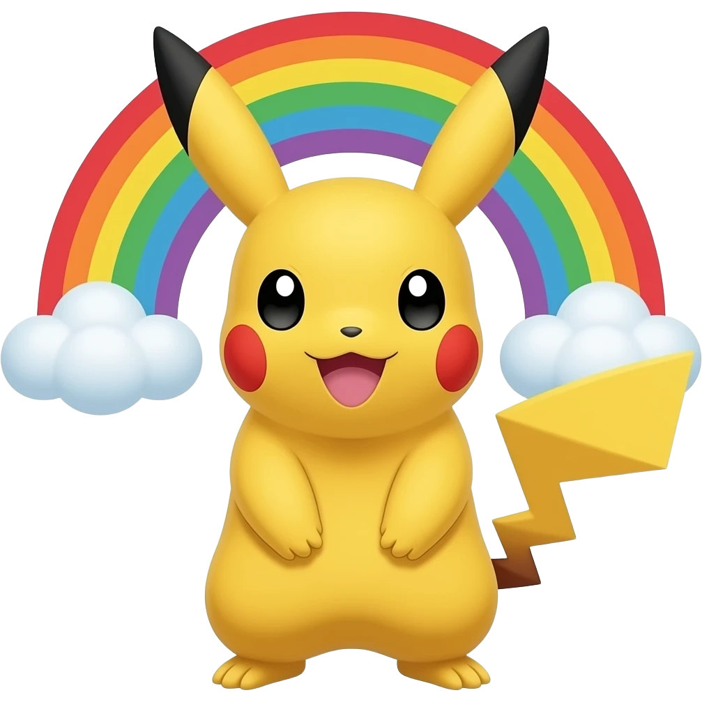 rainbow full body cute pokemon emoji
