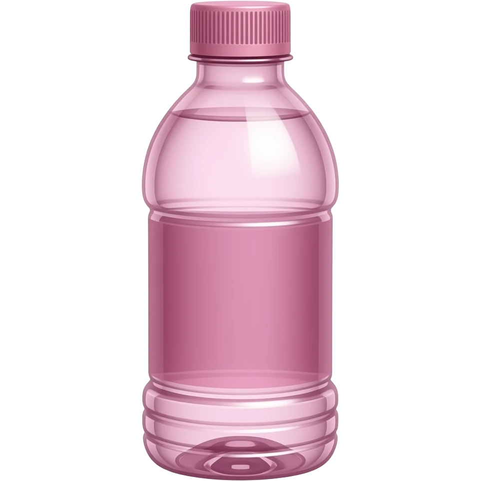 Transparent pink cute water bottle emoji
