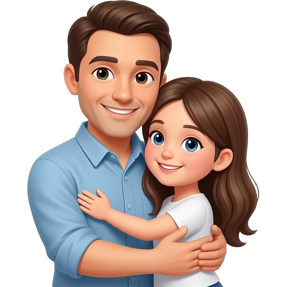 Father and daughter  love emoji