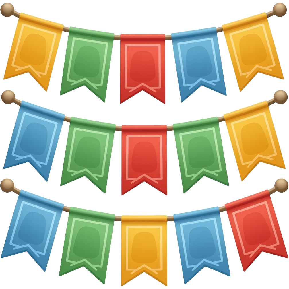 prayer flags on strings emoji