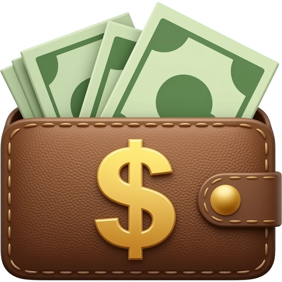 Кейс с деньгами внутри emoji