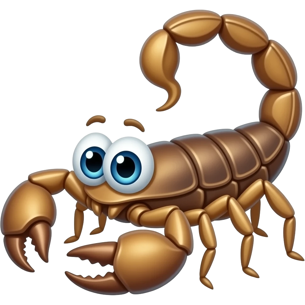 Cartoon scorpion with eye emoji