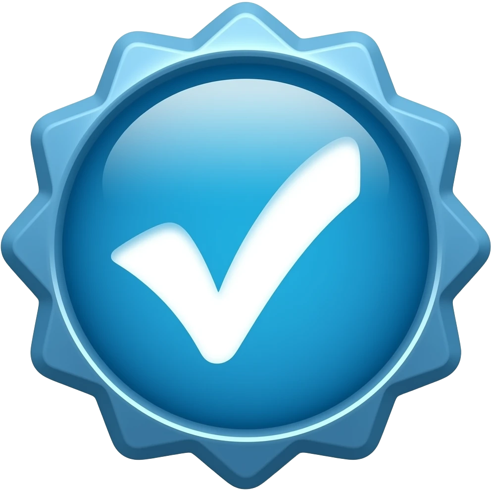 Verificación azul emoji