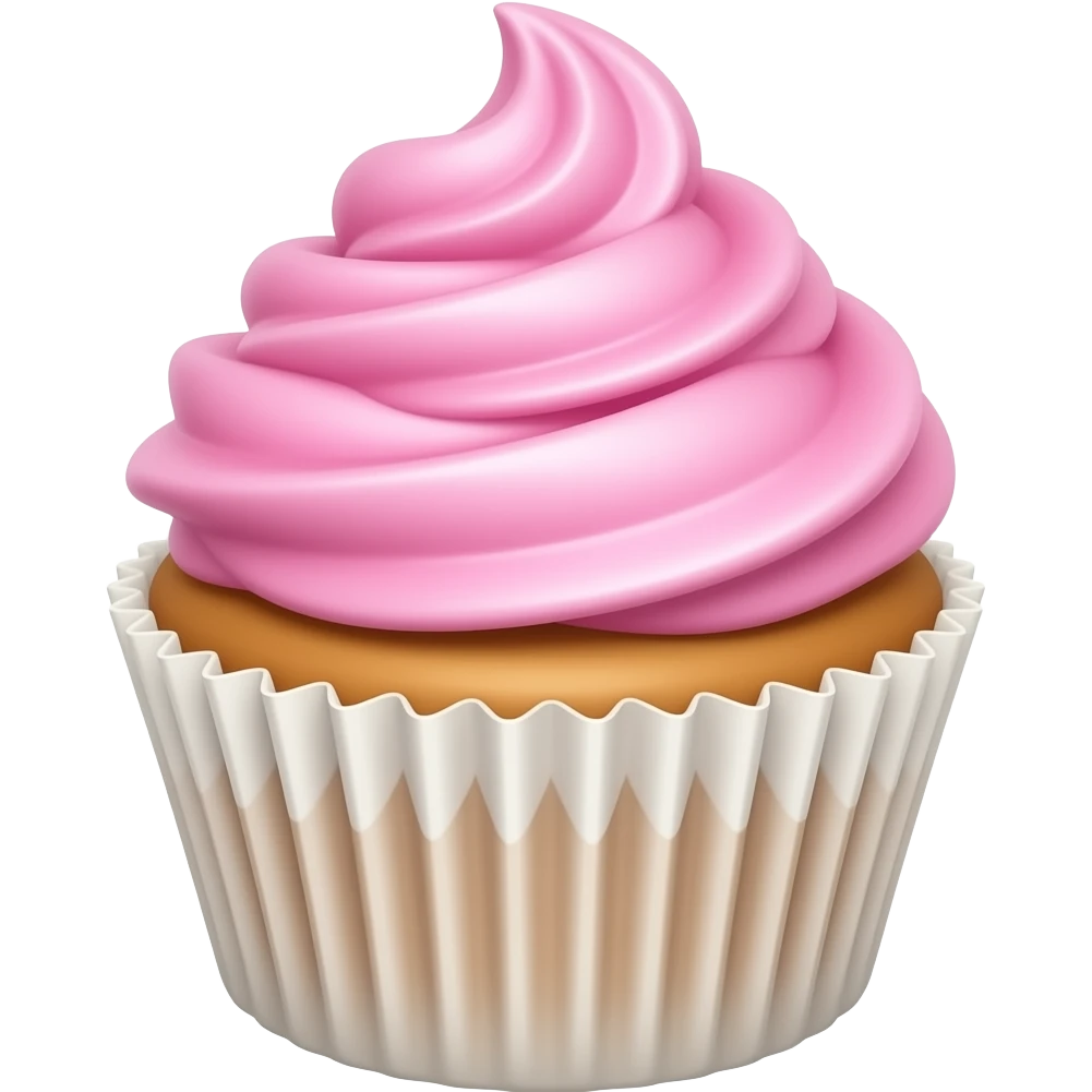 Cupcake with pink icing emoji