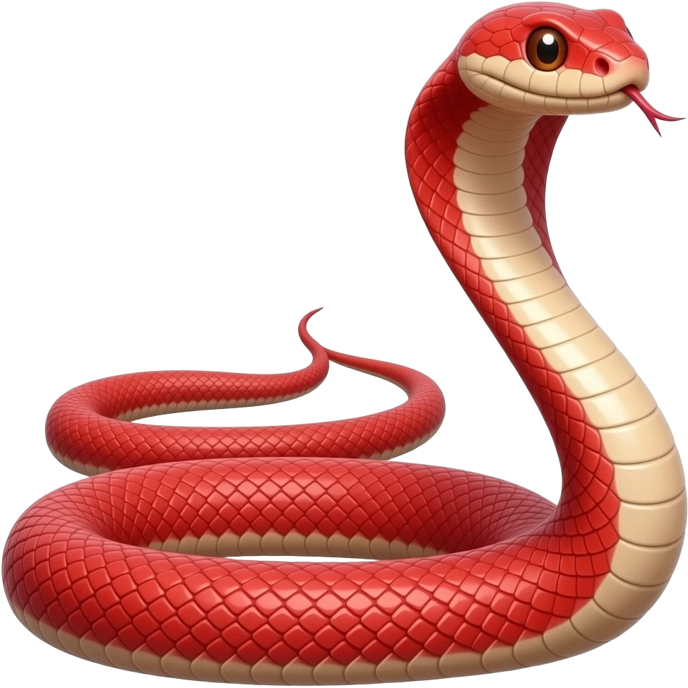 Cobra vermelha emoji