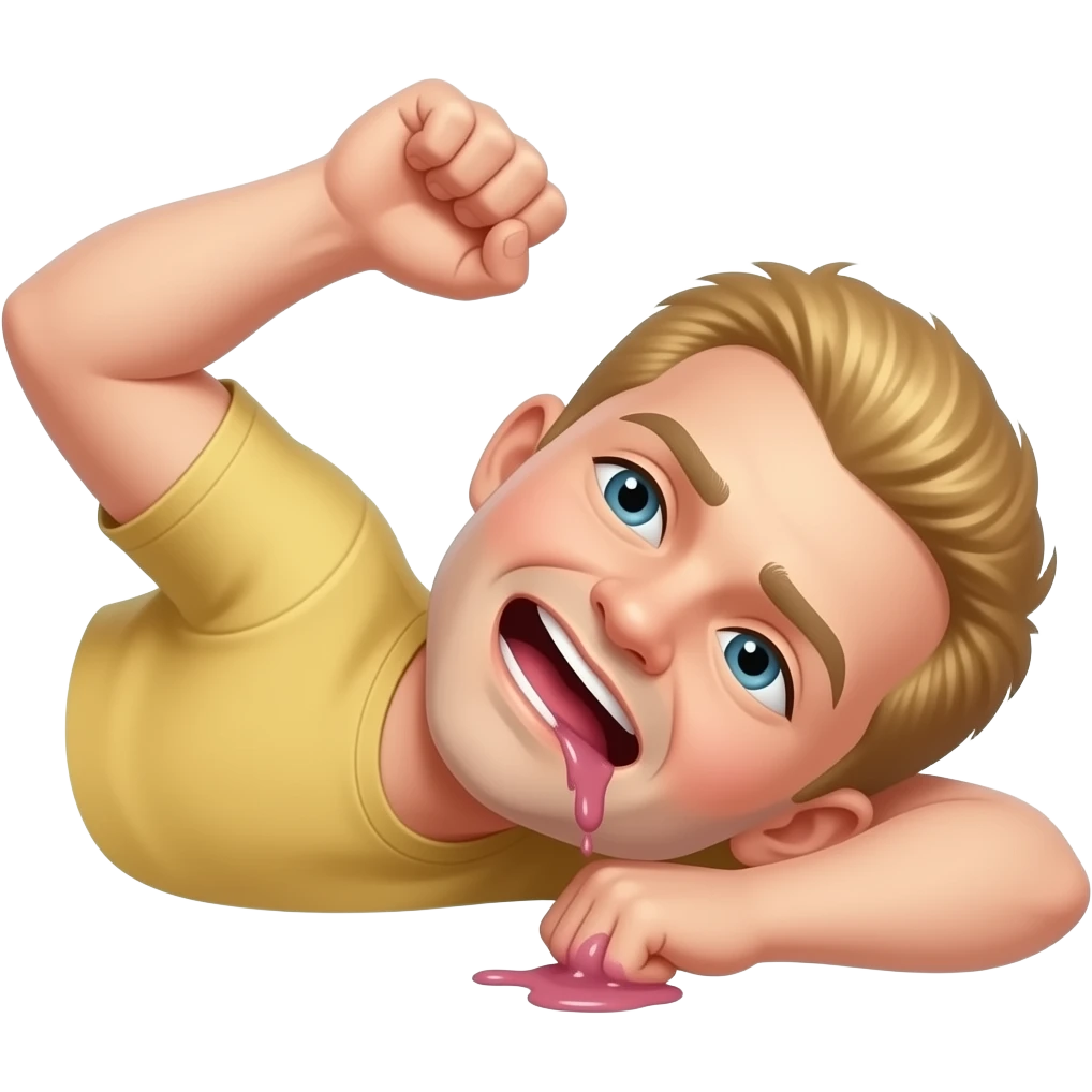 Tạo ảnh người đàn ông tóc ngắn màu vàng da trắng đang nằm thủ dâm xuất tinh và rên rỉ emoji