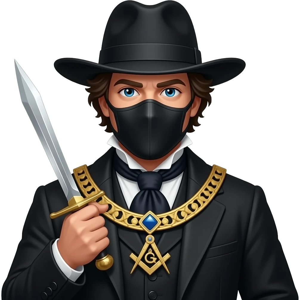 Freemason dressed as a highway man emoji