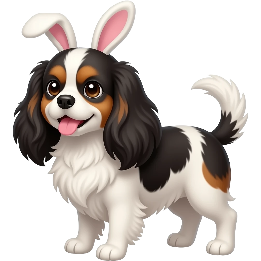 Happy Easter Cavalier King Charles emoji